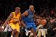 LOS ANGELES, CA - JANUARY 16: Lamar Odom #7 of the Dallas Mavericks drives down the court against Kobe Bryant #24 of the Los Angeles Lakers at Staples Center on January 16, 2012 in Los Angeles, California. The Lakers won 73-70. NOTE TO USER: User expressly acknowledges and agrees that, by downloading and or using this photograph, User is consenting to the terms and conditions of the Getty Images License Agreement. (Photo by Stephen Dunn/Getty Images)