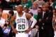 BOSTON, MA - JUNE 07: (L-R) Ray Allen #20 and Doc Rivers of the Boston Celtics look on dejected against the Miami Heat in Game Six of the Eastern Conference Finals in the 2012 NBA Playoffs on June 7, 2012 at TD Garden in Boston, Massachusetts. NOTE TO USER: User expressly acknowledges and agrees that, by downloading and or using this photograph, User is consenting to the terms and conditions of the Getty Images License Agreement. (Photo by Jared Wickerham/Getty Images)