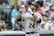 CLEVELAND, OH - JUNE 17: Pedro Alvarez #24 of the Pittsburgh Pirates points to the sky as he touches home plate after hitting his second three run home run against the Cleveland Indians during the sixth inning at Progressive Field on June 17, 2012 in Cleveland, Ohio. (Photo by Jason Miller/Getty Images)