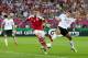 L'VIV, UKRAINE - JUNE 17: Daniel Agger of Denmark and Mario Gomez of Germany compete for the ball during the UEFA EURO 2012 group B match between Denmark and Germany at Arena Lviv on June 17, 2012 in L'viv, Ukraine. (Photo by Alex Livesey/Getty Images)