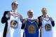 SAN FRANCISCO, CA - MAY 22: (L-R) Co-Executive Chairman & CEO, Golden State Warriors Joe Lacob, San Francisco Mayor Edwin M. Lee, and Co-Executive Chairman of the Golden State Warriors Peter Guber poses together for this photo at a press conference with the Golden State Warriors announcing plans to build a new sport and entertainment arena on the waterfront in San Franciso in time for the 2017-18 NBA Season on May 22, 2012 in San Francisco, California. (Photo by Thearon W. Henderson/Getty Images)