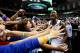 NEW ORLEANS, LA - MARCH 31: Thomas Robinson #0 of the Kansas Jayhawks celebrates with the fans after the Jayhawks defeat the Ohio State Buckeyes 64-62 during the National Semifinal game of the 2012 NCAA Division I Men's Basketball Championship at the Mercedes-Benz Superdome on March 31, 2012 in New Orleans, Louisiana. (Photo by Jeff Gross/Getty Images)