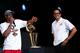 MIAMI, FL - JUNE 25: Dwyane Wade #3 of the Miami Heat celebrates with head coach Erik Spoelstra during a rally for the 2012 NBA Champion Miami Heat at American Airlines Arena on June 25, 2012 in Miami, Florida. (Photo by Mike Ehrmann/Getty Images)