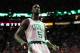 BOSTON, MA - JUNE 01: Kevin Garnett #5 of the Boston Celtics reacts in the first half against the Miami Heat in Game Three of the Eastern Conference Finals in the 2012 NBA Playoffs on June 1, 2012 at TD Garden in Boston, Massachusetts. NOTE TO USER: User expressly acknowledges and agrees that, by downloading and or using this photograph, User is consenting to the terms and conditions of the Getty Images License Agreement. (Photo by Jim Rogash/Getty Images)