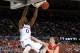 NEW ORLEANS, LA - MARCH 31: Thomas Robinson #0 of the Kansas Jayhawks dunks the ball against Aaron Craft #4 of the Ohio State Buckeyes in the second half during the National Semifinal game of the 2012 NCAA Division I Men's Basketball Championship at the Mercedes-Benz Superdome on March 31, 2012 in New Orleans, Louisiana. (Photo by Jeff Gross/Getty Images)
