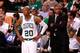 BOSTON, MA - JUNE 07: (L-R) Ray Allen #20 and Doc Rivers of the Boston Celtics look on dejected against the Miami Heat in Game Six of the Eastern Conference Finals in the 2012 NBA Playoffs on June 7, 2012 at TD Garden in Boston, Massachusetts. NOTE TO USER: User expressly acknowledges and agrees that, by downloading and or using this photograph, User is consenting to the terms and conditions of the Getty Images License Agreement. (Photo by Jared Wickerham/Getty Images)