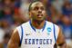 ATLANTA, GA - MARCH 25: Darius Miller #1 of the Kentucky Wildcats reacts against the Baylor Bears during the 2012 NCAA Men's Basketball South Regional Final at the Georgia Dome on March 25, 2012 in Atlanta, Georgia. (Photo by Kevin C. Cox/Getty Images)