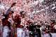 NEW ORLEANS, LA - JANUARY 09: Dre Kirkpatrick #21 and Darius Hanks #15 of the Alabama Crimson Tide celebrate after defeating Louisiana State University Tigers in the 2012 Allstate BCS National Championship Game at Mercedes-Benz Superdome on January 9, 2012 in New Orleans, Louisiana. Alabama won the game by a score of 21-0. (Photo by Andy Lyons/Getty Images)