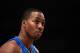 NEW YORK, NY - MARCH 28: Dwight Howard #12 of the Orlando Magic looks on against the New York Knicks at Madison Square Garden on March 28, 2012 in New York City. NOTE TO USER: User expressly acknowledges and agrees that, by downloading and/or using this Photograph, user is consenting to the terms and conditions of the Getty Images License Agreement. (Photo by Chris Trotman/Getty Images)