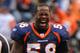 DENVER, CO - OCTOBER 9: Von Miller #58 of the Denver Broncos reacts to a play against the San Diego Chargers at Sports Authority Field at Mile High on October 9, 2011 in Denver, Colorado. (Photo by Bart Young/Getty Images)