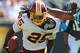 CHARLOTTE, NC - OCTOBER 23: Tim Hightower #25 of the Washington Redskins is tackled by Charles Johnson #95 of the Carolina Panthers at the Bank of America Stadium on October 23, 2011 in Charlotte, North Carolina. (Photo by Dilip Vishwanat/Getty Images)