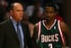 CHICAGO - NOVEMBER 03: Head coach Scott Skiles of the Milwaukee Bucks gives instructions to Brandon Jennings #3 during a game against the Chicago Bulls at the United Center on November 3, 2009 in Chicago, Illinois. The Bulls defeated the Bucks 83-81. (Photo by Jonathan Daniel/Getty Images)