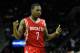 CHARLOTTE, NC - JANUARY 10: Kyle Lowry #7 of the Houston Rockets against the Charlotte Bobcats during their game at Time Warner Cable Arena on January 10, 2012 in Charlotte, North Carolina. NOTE TO USER: User expressly acknowledges and agrees that, by downloading and or using this photograph, User is consenting to the terms and conditions of the Getty Images License Agreement. (Photo by Streeter Lecka/Getty Images)