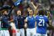 WARSAW, POLAND - JUNE 28: (L-R) Antonio Nocerino, Emanuele Giaccherini, Leonardo Bonucci and Andrea Pirlo of Italy celebrate victory after the UEFA EURO 2012 semi final match between Germany and Italy at the National Stadium on June 28, 2012 in Warsaw, Poland. (Photo by Michael Steele/Getty Images)