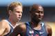 DAEGU, SOUTH KOREA - SEPTEMBER 01: Bernard Lagat (R) and Galen Rupp of United States competes in the men's 5000 metres heats during day six of the 13th IAAF World Athletics Championships at the Daegu Stadium on September 1, 2011 in Daegu, South Korea. (Photo by Chris McGrath/Getty Images)