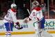 NEWARK, NJ - APRIL 02: P.K. Subban #76 of the Montreal Canadians congratulates goalie Carey Price #31 on a win over the New Jersey Devils in an NHL hockey game at the Prudential Center on April 2, 2011 in Newark, New Jersey. (Photo by Paul Bereswill/Getty Images)