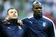 WARSAW, POLAND - JUNE 28: Antonio Cassano (L) and Mario Balotelli of Italy prior to the UEFA EURO 2012 semi final match between Germany and Italy at the National Stadium on June 28, 2012 in Warsaw, Poland. (Photo by Michael Steele/Getty Images)