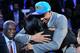Anthony Davis hugs his mom, Erainier, after being selected by the New Orleans Hornets. Photo courtesy of Getty Images