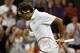 LONDON, ENGLAND - JUNE 29: Roger Federer of Switzerland celebrates set point during his Gentlemen's Singles third round match against Julien Benneteau of France on day five of the Wimbledon Lawn Tennis Championships at the All England Lawn Tennis and Croquet Club on June 29, 2012 in London, England. (Photo by Clive Brunskill/Getty Images)