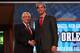 NEWARK, NJ - JUNE 28: Austin Rivers (R) of the Duke Blue Devils greets NBA Commissioner David Stern (L) after he was selected number ten overall by the New Orleans Hornets during the first round of the 2012 NBA Draft at Prudential Center on June 28, 2012 in Newark, New Jersey. NOTE TO USER: User expressly acknowledges and agrees that, by downloading and/or using this Photograph, user is consenting to the terms and conditions of the Getty Images License Agreement. (Photo by Elsa/Getty Images)
