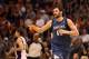 PHOENIX, AZ - MARCH 12: Kevin Love #42 of the Minnesota Timberwolves reacts after hitting a three point shot past Steve Nash #13 of the Phoenix Suns during the NBA game at US Airways Center on March 12, 2012 in Phoenix, Arizona. The Timberwolves defeated the Suns 127-124. NOTE TO USER: User expressly acknowledges and agrees that, by downloading and or using this photograph, User is consenting to the terms and conditions of the Getty Images License Agreement. (Photo by Christian Petersen/Getty Images)