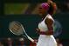 LONDON, ENGLAND - JUNE 30: Serena Williams of the USA reacts during her Ladies' Singles third round match against Jie Zheng of China on day six of the Wimbledon Lawn Tennis Championships at the All England Lawn Tennis and Croquet Club at Wimbledon on June 30, 2012 in London, England. (Photo by Clive Brunskill/Getty Images)