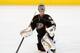 WINNIPEG, CANADA - DECEMBER 17: Goalie Dan Ellis #38 of the Anaheim Ducks stretches during a game against the Winnipeg Jets in NHL action at the MTS Centre on December 17, 2011 in Winnipeg, Manitoba, Canada. (Photo by Marianne Helm/Getty Images)