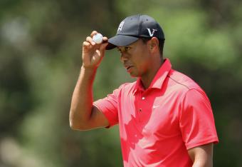Tiger still trails by one shot after the first hole
