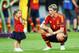 KIEV, UKRAINE - JULY 01: Fernando Torres of Spain speaks with his daughter Nora Torres after the UEFA EURO 2012 final match between Spain and Italy at the Olympic Stadium on July 1, 2012 in Kiev, Ukraine. (Photo by Jasper Juinen/Getty Images)