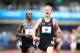EUGENE, OR - JUNE 28: Galen Rupp (R) celebrates after finishing ahead of Bernard Lagat and winning the Men's 5000 Meter Run on day seven of the U.S. Olympic Track & Field Team Trials at the Hayward Field on June 28, 2012 in Eugene, Oregon. (Photo by Christian Petersen/Getty Images)