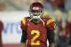 LOS ANGELES, CA - NOVEMBER 26: Wide receiver Robert Woods #2 of the USC Trojans gets ready for the game with the UCLA Bruins at the Los Angeles Memorial Coliseum on November 26, 2011 in Los Angeles, California. (Photo by Stephen Dunn/Getty Images)