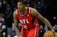 CHARLOTTE, NC - JANUARY 06: Joe Johnson #2 of the Atlanta Hawks against the Charlotte Bobcats during their game at Time Warner Cable Arena on January 6, 2012 in Charlotte, North Carolina. NOTE TO USER: User expressly acknowledges and agrees that, by downloading and or using this photograph, User is consenting to the terms and conditions of the Getty Images License Agreement. (Photo by Streeter Lecka/Getty Images)
