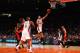 NEW YORK, NY - MARCH 20: Landry Fields #2 of the New York Knicks drives for a shot attempt in the second half against the Toronto Raptors at Madison Square Garden on March 20, 2012 in New York City. NOTE TO USER: User expressly acknowledges and agrees that, by downloading and or using this photograph, User is consenting to the terms and conditions of the Getty Images License Agreement. (Photo by Chris Chambers/Getty Images)
