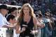 OMAHA, NE - JUNE 28: Television personality Erin Andrews on air before game 1 of the men's 2010 NCAA College Baseball World Series between the UCLA Bruins and the South Carolina Gamecocks at Rosenblatt Stadium on June 28, 2010 in Omaha, Nebraska. (Photo by Christian Petersen/Getty Images)