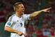 L'VIV, UKRAINE - JUNE 17: Lukas Podolski of Germany celebrates scoring their first goal during the UEFA EURO 2012 group B match between Denmark and Germany at Arena Lviv on June 17, 2012 in L'viv, Ukraine. (Photo by Alex Livesey/Getty Images)