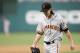 Tim Lincecum walks off the mound after another poor start.