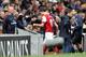 BLACKBURN, ENGLAND - AUGUST 28: Robin van Persie of Arsenal heads for the dressing room after sustaining an injury during the Barclays Premier League match between Blackburn Rovers and Arsenal at Ewood Park on August 28, 2010 in Blackburn, England. (Photo by Clive Brunskill/Getty Images)