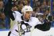 Sullivan celebrates after scoring against the Blues.