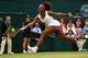 LONDON, ENGLAND - JULY 03: Serena Williams of the USA returns a shot during her Ladies' Singles quarterfinal match against Petra Kvitova of Czech Republic on day eight of the Wimbledon Lawn Tennis Championships at the All England Lawn Tennis and Croquet Club on July 3, 2012 in London, England. (Photo by Clive Brunskill/Getty Images)