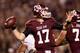 COLLEGE STATION, TX - NOVEMBER 24: Ryan Tannehill #17 of the Texas A&M Aggies throws a pass against the Texas Longhorns in the first half of a game at Kyle Field on November 24, 2011 in College Station, Texas. (Photo by Darren Carroll/Getty Images)