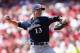 CINCINNATI, OH - JUNE 27: Zack Greinke #13 of the Milwaukee Brewers pitches in the first inning of the game against the Cincinnati Reds at Great American Ball Park on June 27, 2012 in Cincinnati, Ohio. (Photo by Joe Robbins/Getty Images)