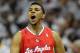 MEMPHIS, TN - APRIL 29: Nick Young #11 of the Los Angeles Clippers celebrates after making a three point shot against the Memphis Grizzlies in Game One of the Western Conference Quarterfinals in the 2012 NBA Playoffs at FedExForum on April 29, 2012 in Memphis, Tennessee. NOTE TO USER: User expressly acknowledges and agrees that, by downloading and or using this photograph, User is consenting to the terms and conditions of the Getty Images License Agreement. (Photo by Andy Lyons/Getty Images)