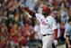PHILADELPHIA, PA - OCTOBER 01: Ryan Howard #6 of the Philadelphia Phillies reacts to hitting a three-run home run in the sixth inning of Game One of the National League Division Series against the St. Louis Cardinals at Citizens Bank Park on October 1, 2011 in Philadelphia, Pennsylvania. (Photo by Drew Hallowell/Getty Images)