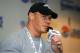 CONCORD, NC - MAY 27: Professional wrestler John Cena, speaks to members of the media during a press conference, prior to the NASCAR Nextel Cup Series Coca-Cola 600 on May 27, 2007 at Lowe's Motor Speedway in Concord, North Carolina. Cena was there to talk about taking part in the TV show ?Fast Cars and Super Stars: Gillette Young Guns Celebrity Race.? (Photo by Rusty Jarrett/Getty Images for NASCAR)