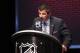 PITTSBURGH, PA - JUNE 22: General manager of the Montreal Canadiens Marc Bergevin speaks on stage Round One of the 2012 NHL Entry Draft at Consol Energy Center on June 22, 2012 in Pittsburgh, Pennsylvania. (Photo by Bruce Bennett/Getty Images)