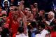 HAMBURG, GERMANY - JULY 02: Wladimir Klitschko celebrates after his victory over David Haye during their World Heavyweight unification title fight at the Imtech Arena on July 2, 2011 in Hamburg, Germany. (Photo by Scott Heavey/Getty Images)