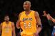 LOS ANGELES, CA - MAY 19: Kobe Bryant #24 of the Los Angeles Lakers reacts after he makes a three-pointer as time expires in the third quarter over Russell Westbrook #0 of the Oklahoma City Thunder in Game Four of the Western Conference Semifinals in the 2012 NBA Playoffs on May 19 at Staples Center in Los Angeles, California. NOTE TO USER: User expressly acknowledges and agrees that, by downloading and or using this photograph, User is consenting to the terms and conditions of the Getty Images License Agreement. (Photo by Stephen Dunn/Getty Images)