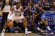 ORLANDO, FL - MARCH 30: Dwight Howard #12 of the Orlando Magic drives aganst Ian Mahinmi #28 of the Dallas Mavericks during the game at Amway Center on March 30, 2012 in Orlando, Florida. NOTE TO USER: User expressly acknowledges and agrees that, by downloading and or using this photograph, User is consenting to the terms and conditions of the Getty Images License Agreement. (Photo by Sam Greenwood/Getty Images)