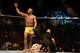 Jul. 7, 2012; Las Vegas, NV, USA; UFC fighter Anderson Silva celebrates after defeating Chael Sonnen during a middleweight bout in UFC 148 at the MGM Grand Garden Arena. Mandatory Credit: Mark J. Rebilas-US PRESSWIRE