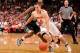COLUMBUS, OH - DECEMBER 14: Aaron Craft #4 of the Ohio State Buckeyes drives around Adrian Rodgers #15 of the South Carolina-Upstate Spartans in the first half on December 14, 2011 at Value City Arena in Columbus, Ohio. (Photo by Jamie Sabau/Getty Images)